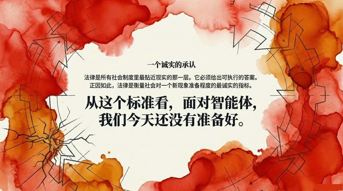 结语页：法律是衡量社会准备程度的指标，面对智能体尚未准备好