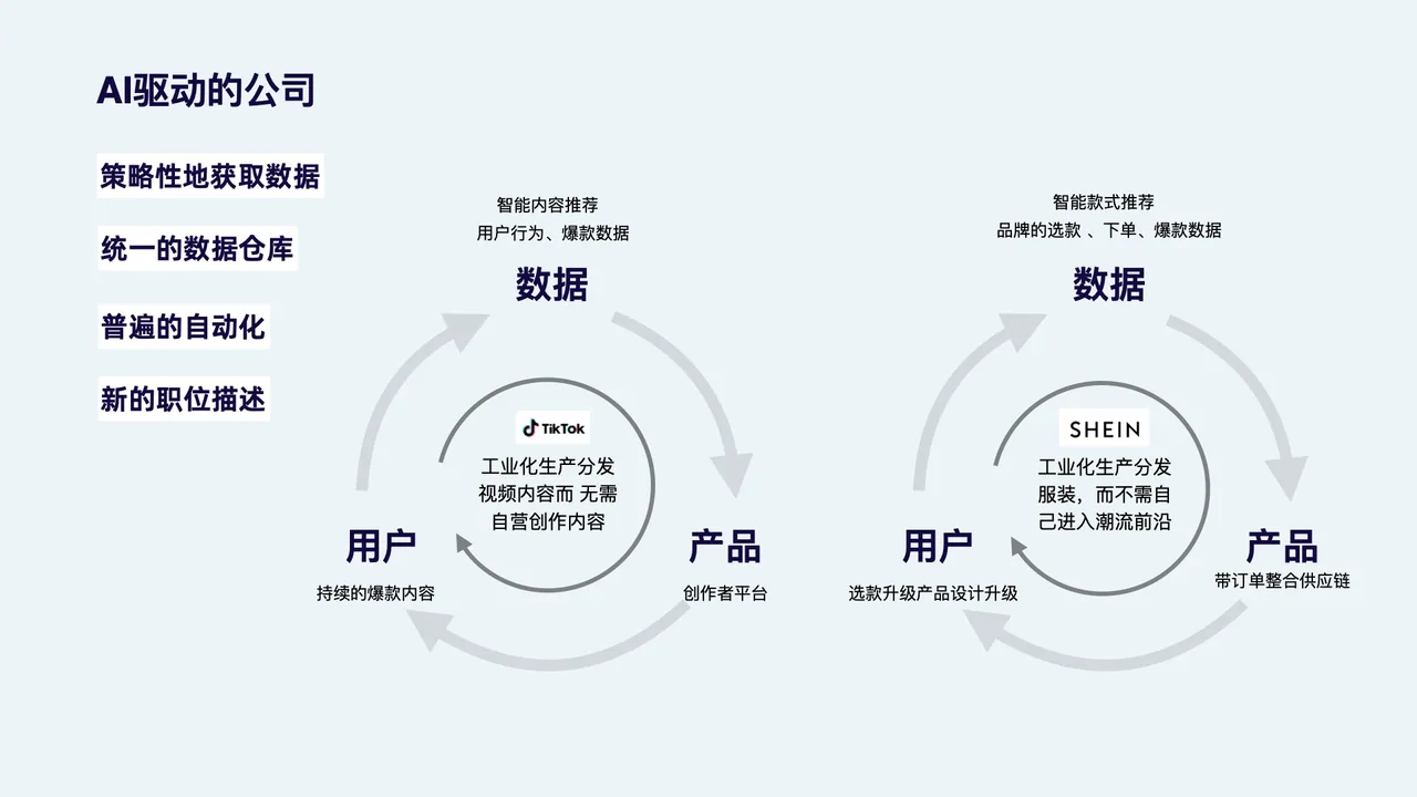 AI 驱动的公司:策略性获取数据、普遍自动化、新的职位描述